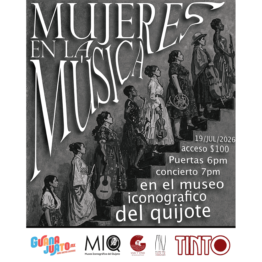 TINTO APARTAMENTO EVENTOS CONCIERTO Y MUJERES EN LA MUSICA 2026 GUANAJUATO POSTER MUJERES MUSICA 2